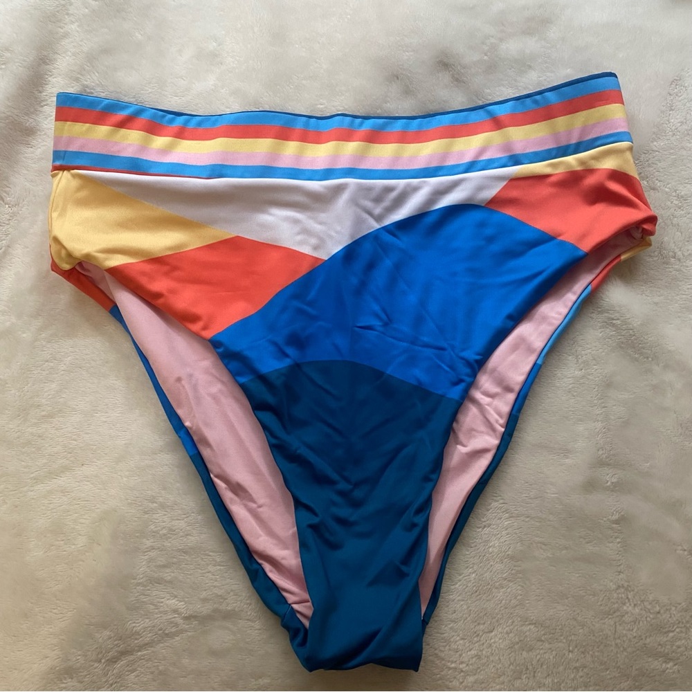 Palo Rosa x A Lot Studio. Bikini Bottom in Blue. Size L